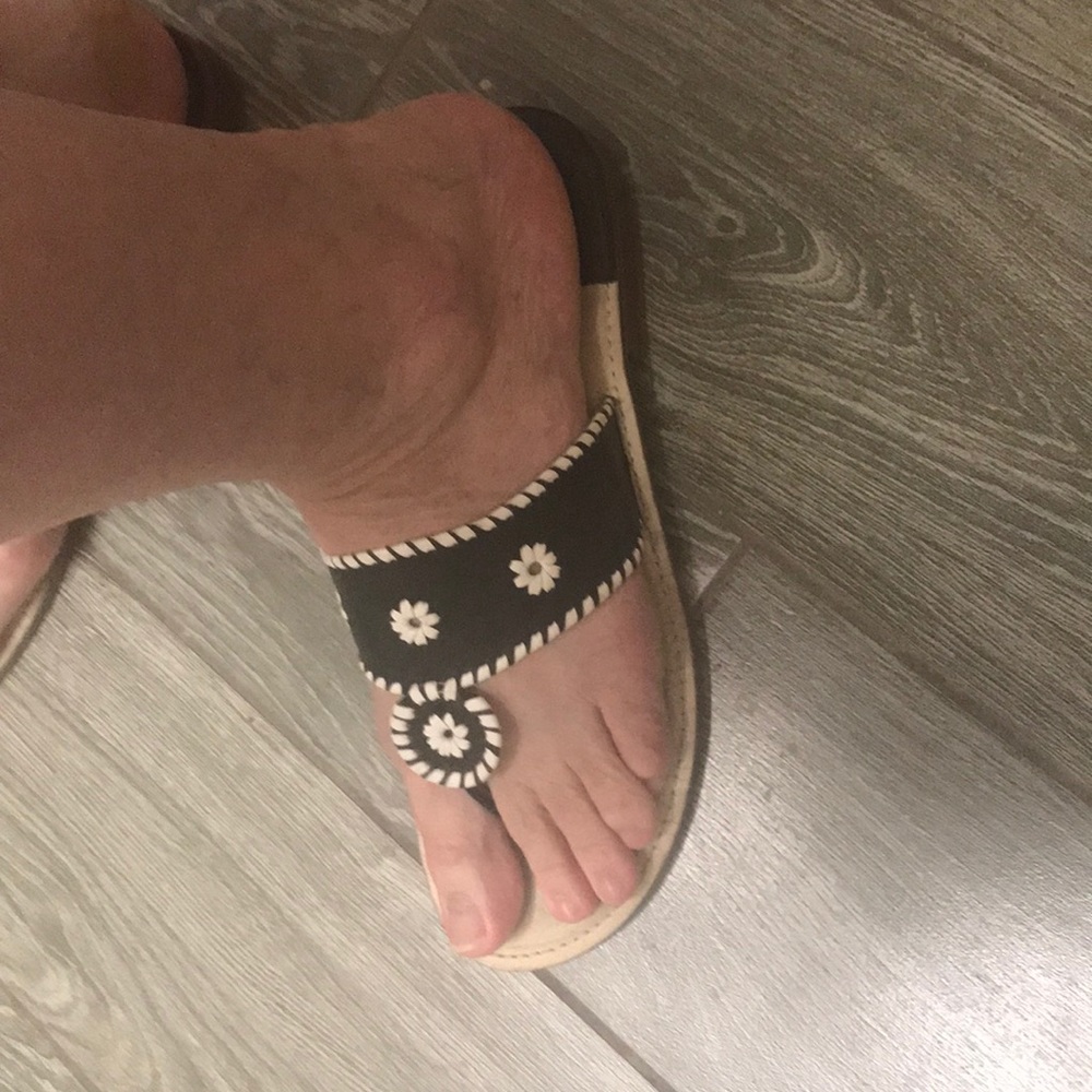 Leather upper sandal flats